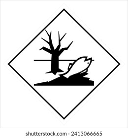 danger to the environment and nearby creatures, ghs pictogram, Dangerous, hazard symbol, peligro para el medio ambiente y criaturas cercanas, sga pictograma