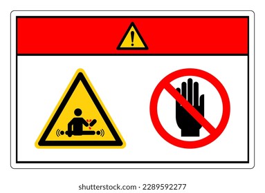 Danger Equipment Starts Automatically Do Not Touch Symbol Sign, Vector Illustration, Isolate On White Background Label. EPS10