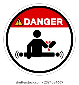 Danger Equipment Starts Automatically Symbol Sign, Vector Illustration, Isolate On White Background Label .EPS10