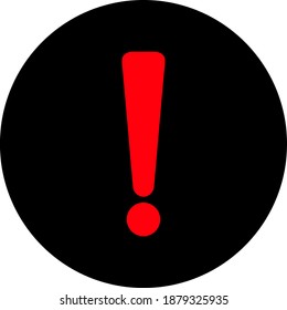 Icono de exclamación de peligro con estilo plano. Imagen de icono de exclamación de peligro vectorial aislado en un fondo blanco.