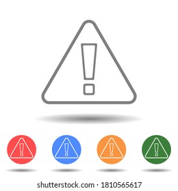 Peligro, exclamación icono logotipo vectorial aislado en el fondo