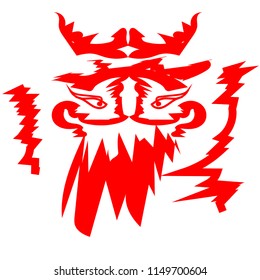 danger face icon vector