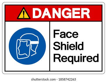 255 Face shield required warning sign Images, Stock Photos & Vectors ...