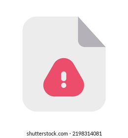 Danger Files Icon with Flat Style