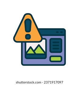 danger filled color icon. vector icon for your website, mobile, presentation, and logo design.