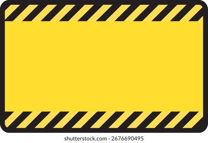Danger frame sign guide illustration