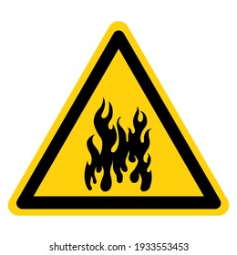 Signo de símbolo del área de almacenamiento de combustible peligroso, Ilustración vectorial, Aislado en etiqueta de fondo blanco. EPS10