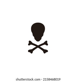 Danger geometric symbol simple logo vector