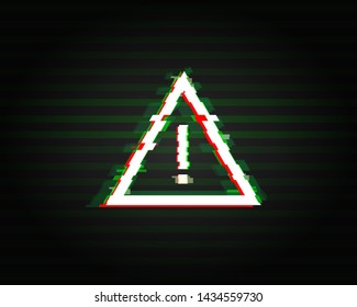 Danger Glitch Symbol. Glitch warning
