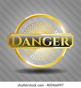 Danger gold emblem