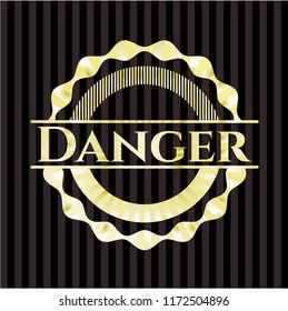 Danger gold shiny emblem
