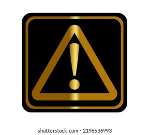 Peligro de los vectores de signos de oro