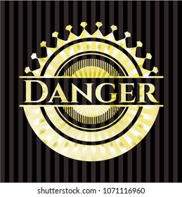 Danger golden emblem or badge