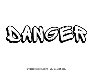 Danger graffiti word Vector fuente
Palabra de fuente del Vector en un fondo blanco