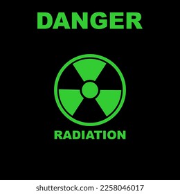 Danger, green biohazard sign vector

