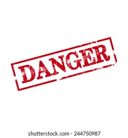 Danger, grunge stamp, vector illustration