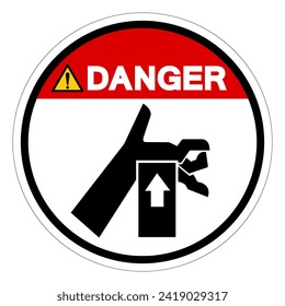 Danger Hand Crush Force from Below Symbol Sign, Vector Illustration, Isolate On White Background Label .EPS10