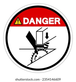 Danger Hand Crush Hazard Symbol Sign, Vector Illustration, Isolate On White Background Label .EPS10