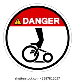 Danger Hand Entanglement Belt Drive Symbol Sign, Vector Illustration, Isolate On White Background Label .EPS10