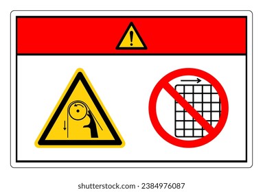 Danger Hand Entanglement Rollers Symbol Sign, Vector Illustration, Isolate On White Background Label .EPS10