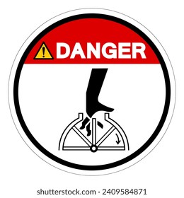 Danger Hand Entanglement Rotating Symbol Sign, Vector Illustration, Isolate On White Background Label .EPS10