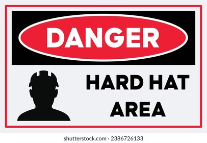 Danger Hard Hat Area Sign