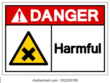 Danger Harmful Symbol Sign, Vector Illustration, Isolate On White Background Label. EPS10