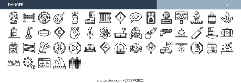 Danger Hazard Risk Warning Alert Caution Threat Peril Danger Icon Icons Collection