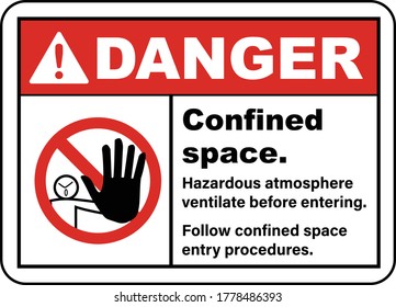 Danger Hazardous Atmosphere Sign vector