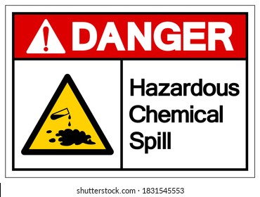 Danger Hazardous Chemical Spill Symbol Sign ,Vector Illustration, Isolate On White Background Label .EPS10