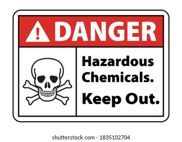 Danger Hazardous Chemicals Sign Vector Keep Stock Vector (Royalty Free ...