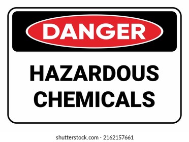 Danger Hazardous Chemicals Symbol Sign. Safety sign Vector Illustration.OSHA and ANSI standard sign.