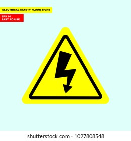 Danger high voltage, electric hazard sign in vector style version, easy to use and print