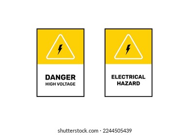 Señal de peligro de alta tensión y de peligro eléctrico