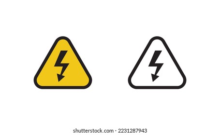 Danger high voltage icon vector design