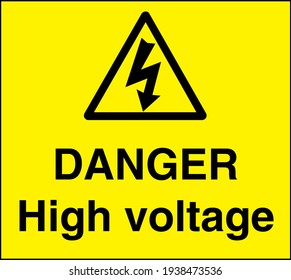 Danger high voltage sign board