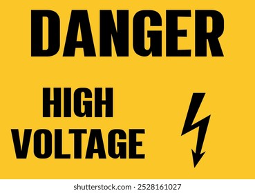 Danger High Voltage Sign Digital EPs Vector graphics File