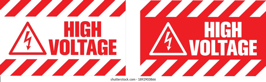 Danger High Voltage Sign, Eps 10 vector illustration.