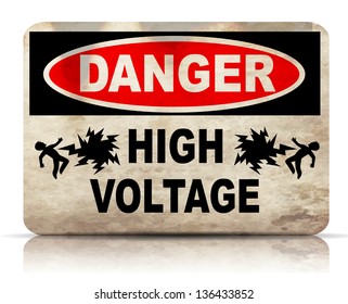 Danger High Voltage Sign Eps10