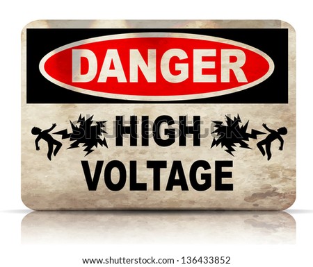 Danger High Voltage sign eps10