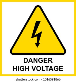 Danger High Voltage Sign Vector Stock Vector (Royalty Free) 1016591866