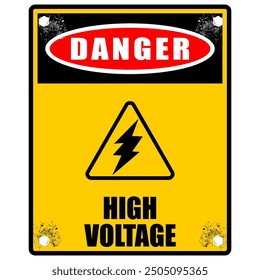 Danger, High Voltage, sign vector