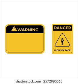 Danger high voltage sign. Warning sign