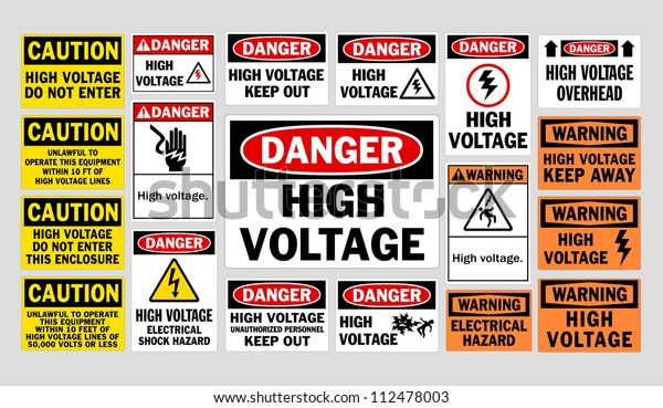 Danger High Voltage
signs