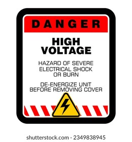 Danger, High Voltage, sticker vector