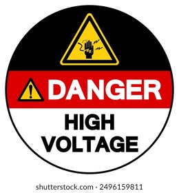 Danger High Voltage Symbol Sign, Vector Illustration, Isolated On White Background Label .EPS10