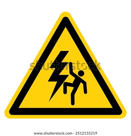 Danger High Voltage Symbol Sign, Vector Illustration, Isolated On White Background Label .EPS10