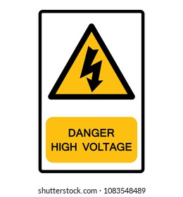 Beware High Voltage Symbol Sign Vector Stock Vector (Royalty Free ...