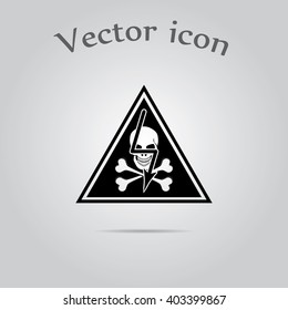 danger high voltage vector icon