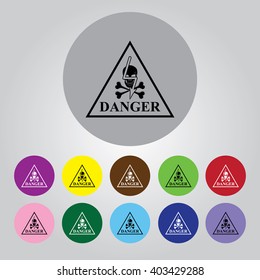 danger high voltage vector icon